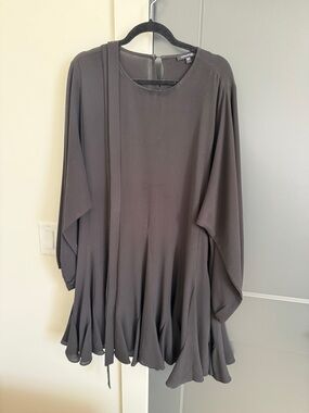 mittoshop Black Flared Tunic with Draped Sleeves
